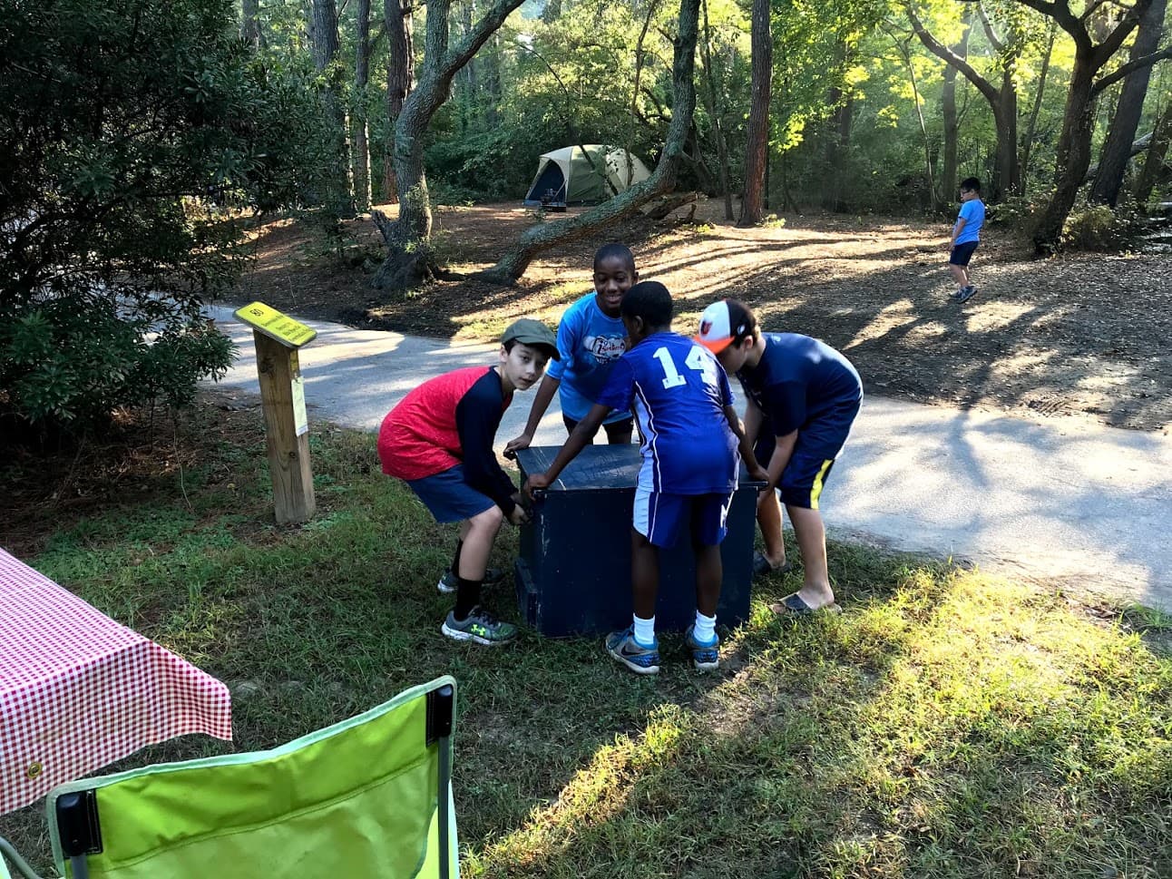 Scouts at First Landing State Park beach campout